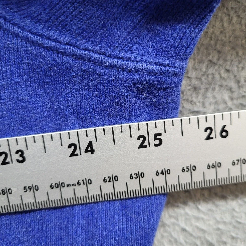 Polo Ralph Lauren Men Sweatshirt‎ XL Blue Jersey 1/4 Zip Logo Pullover